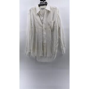 MONSIEUR BY GIVINCHY Men's Vintage White Regular-Fit Button-Up Shirt SZ 15.5